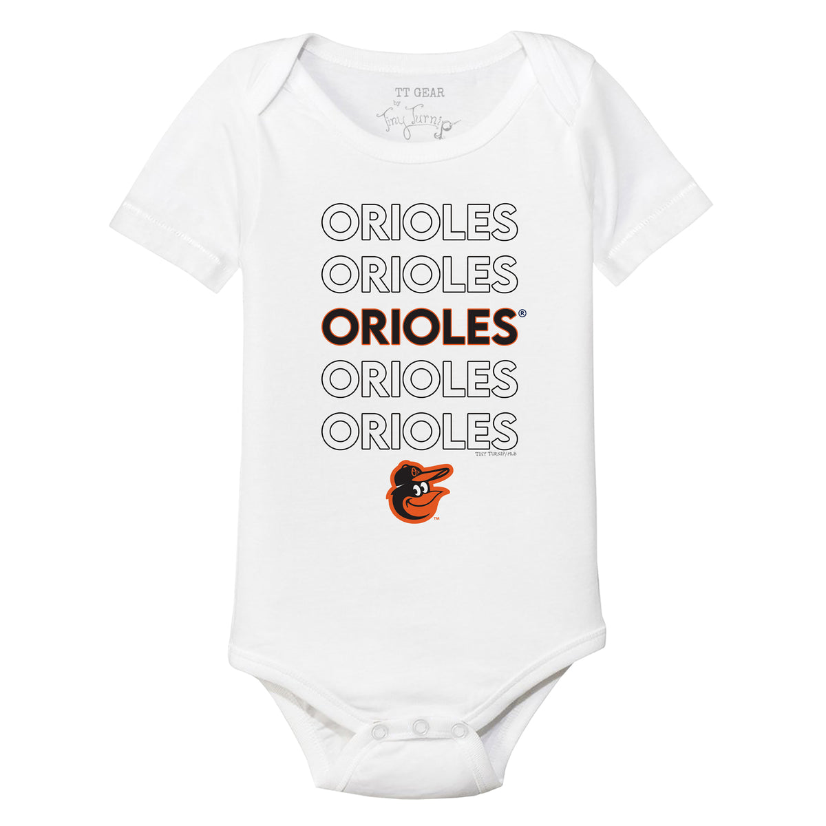 Baltimore Orioles Stacked Short Sleeve Snapper