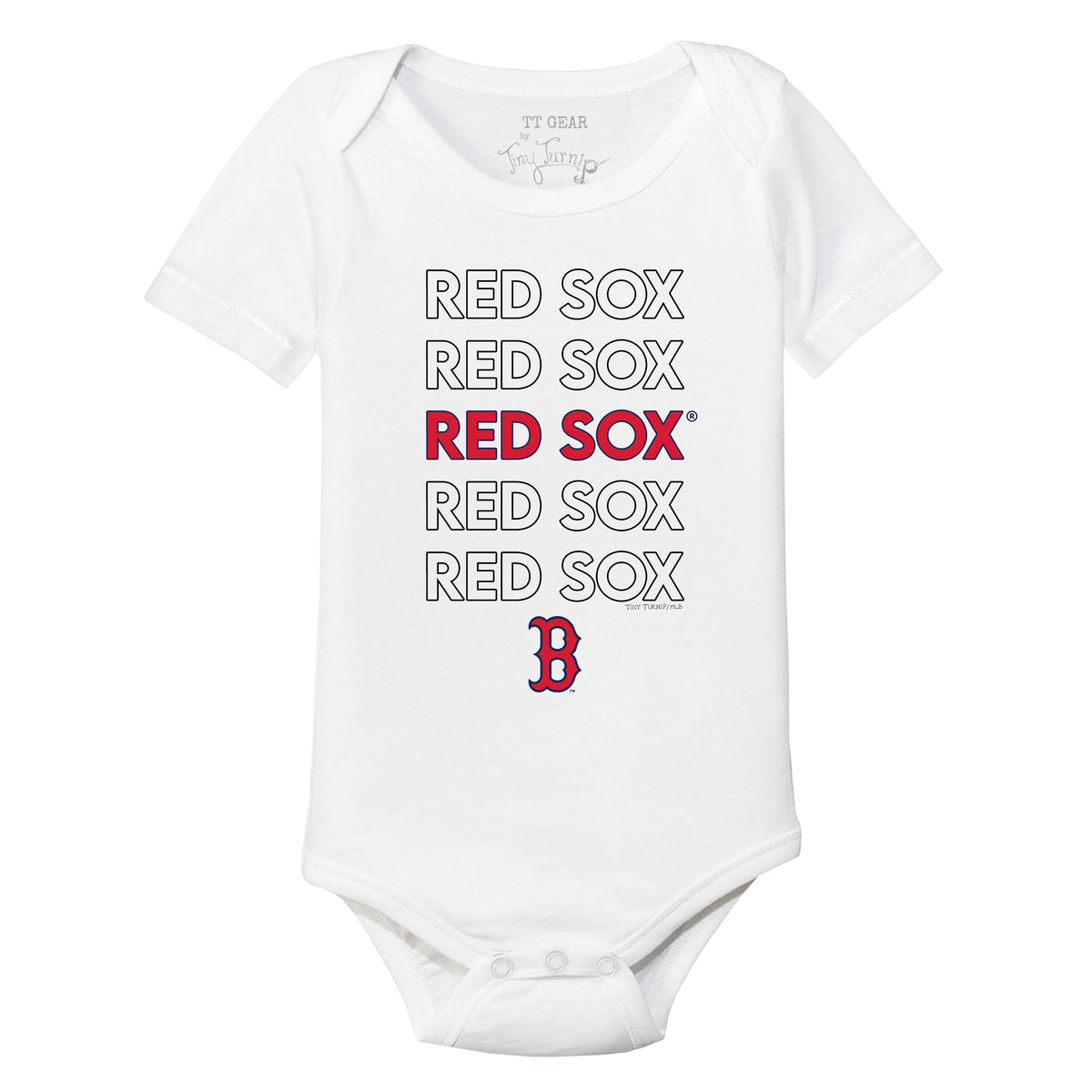 Boston Red Sox Stacked Short Sleeve Snapper