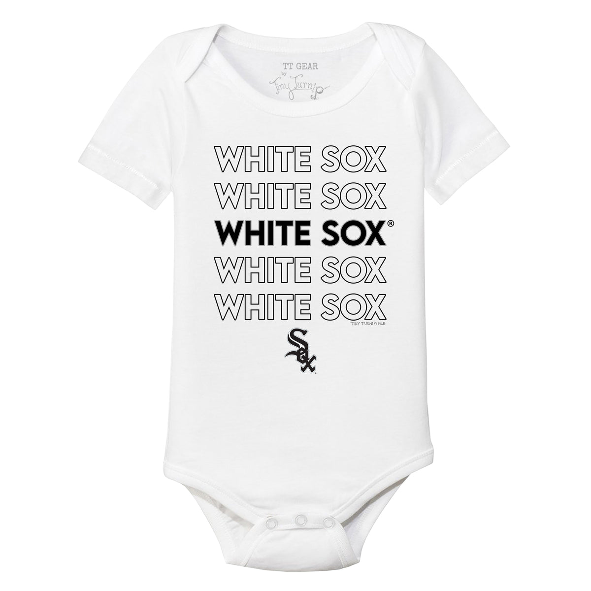 Chicago White Sox Stacked Short Sleeve Snapper