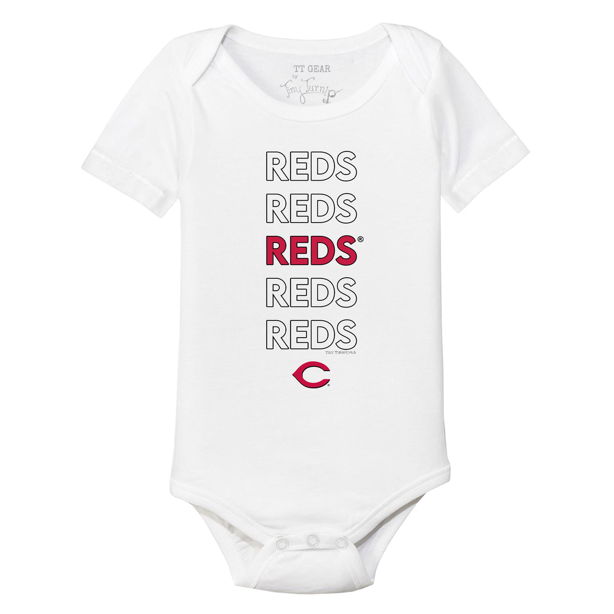 Cincinnati Reds Stacked Short Sleeve Snapper