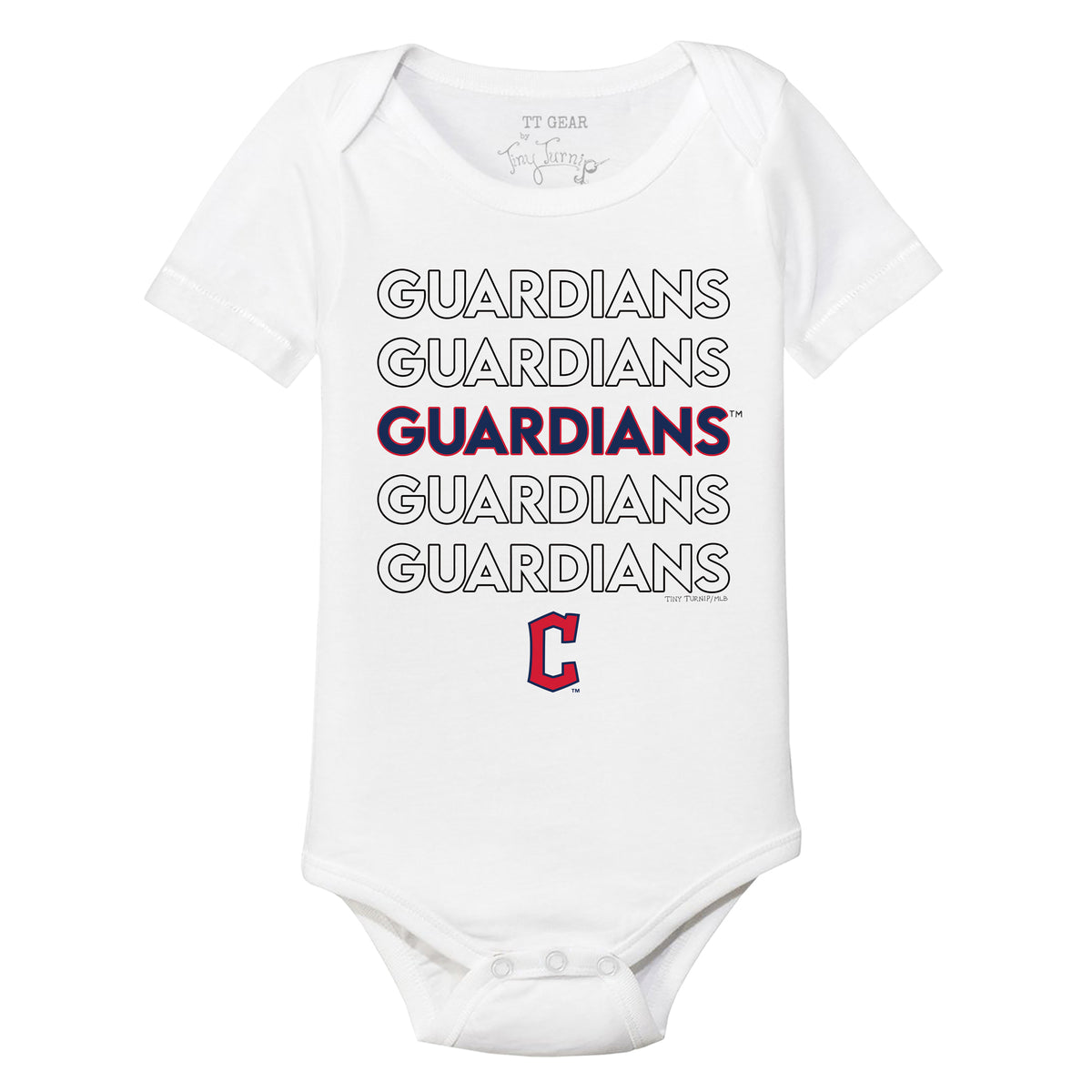 Cleveland Guardians Stacked Short Sleeve Snapper