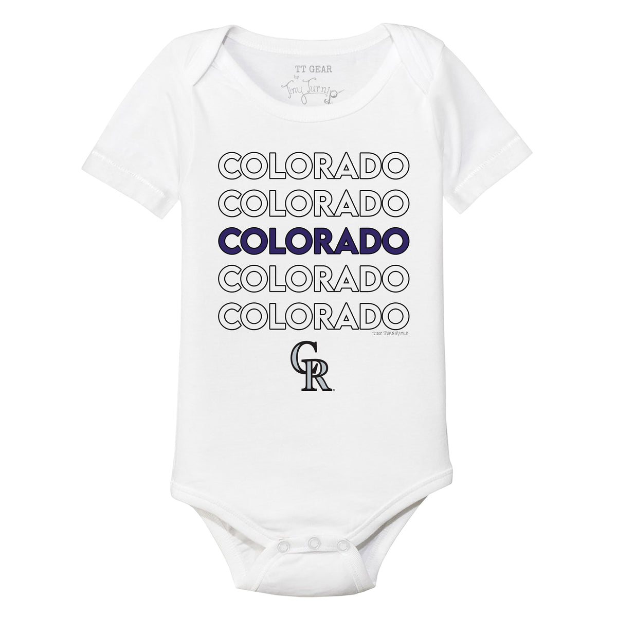 Colorado Rockies Stacked Short Sleeve Snapper