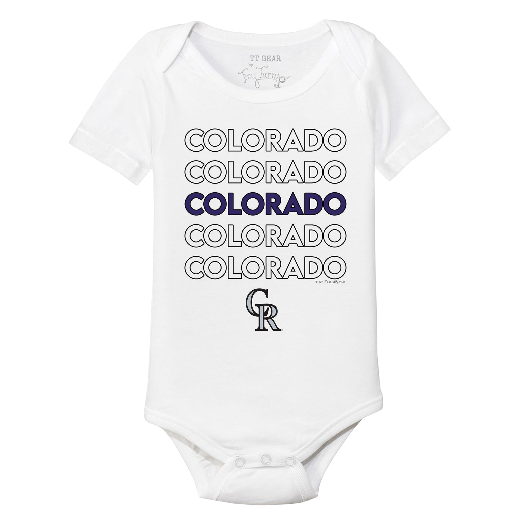 Colorado Rockies Stacked Short Sleeve Snapper