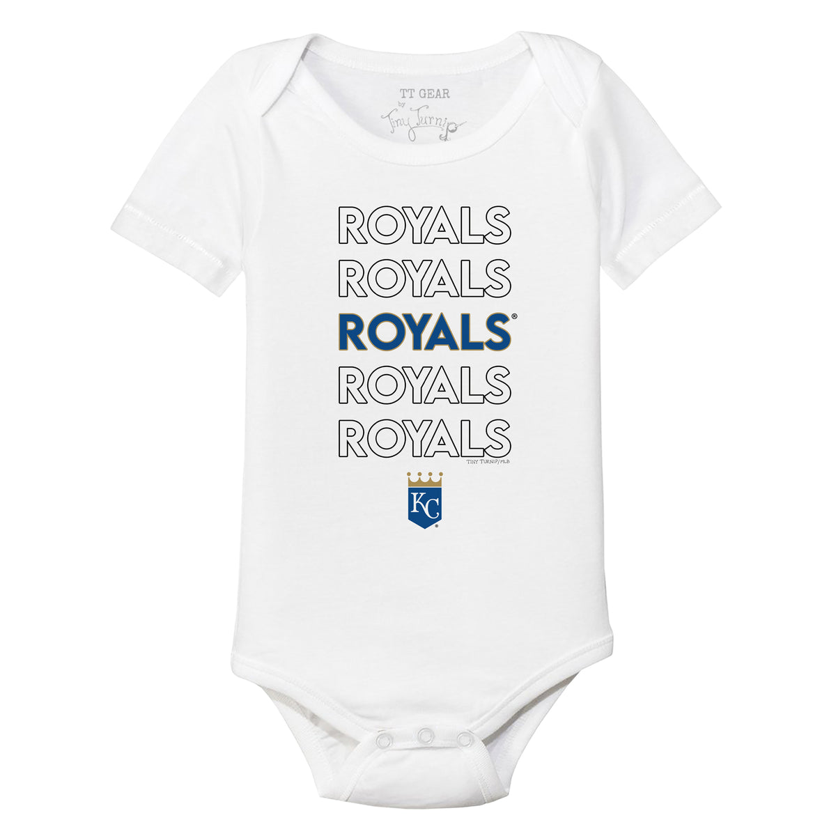 Kansas City Royals Stacked Short Sleeve Snapper