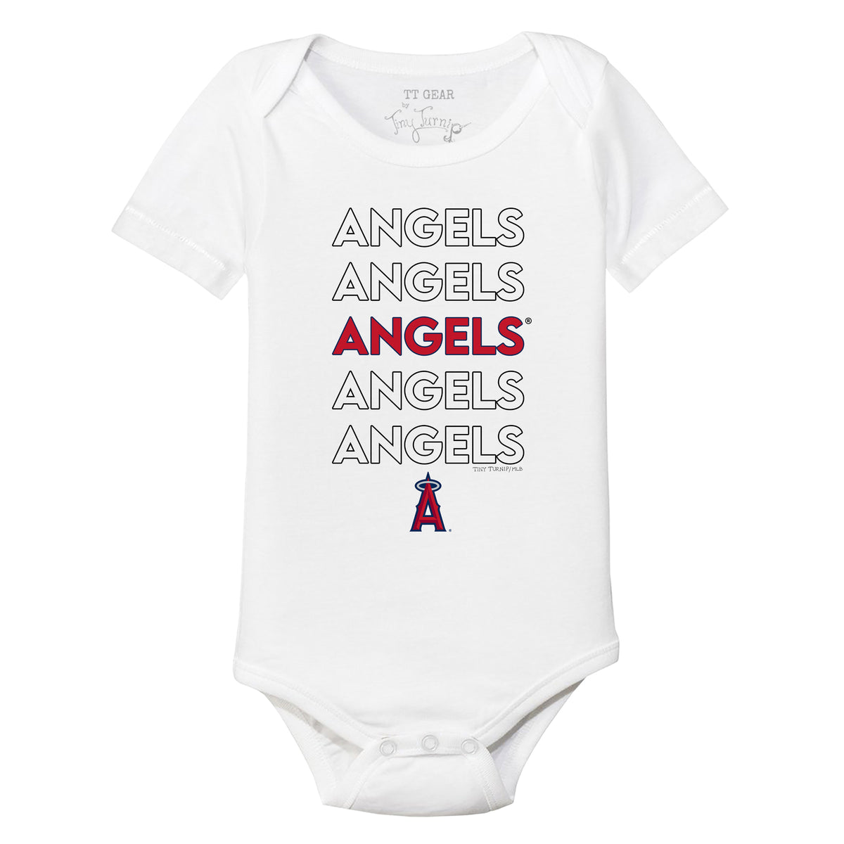 Los Angeles Angels Stacked Short Sleeve Snapper
