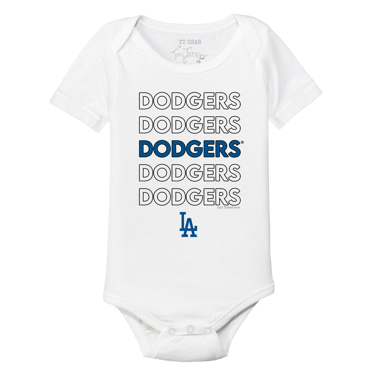 Los Angeles Dodgers Stacked Short Sleeve Snapper