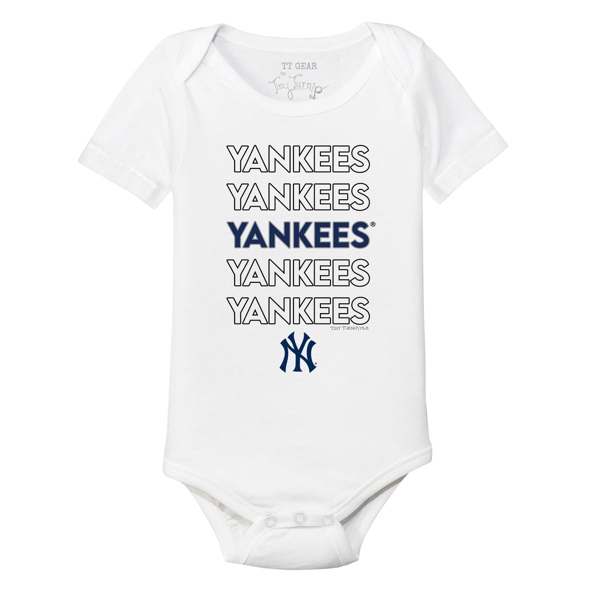 New York Yankees Stacked Short Sleeve Snapper