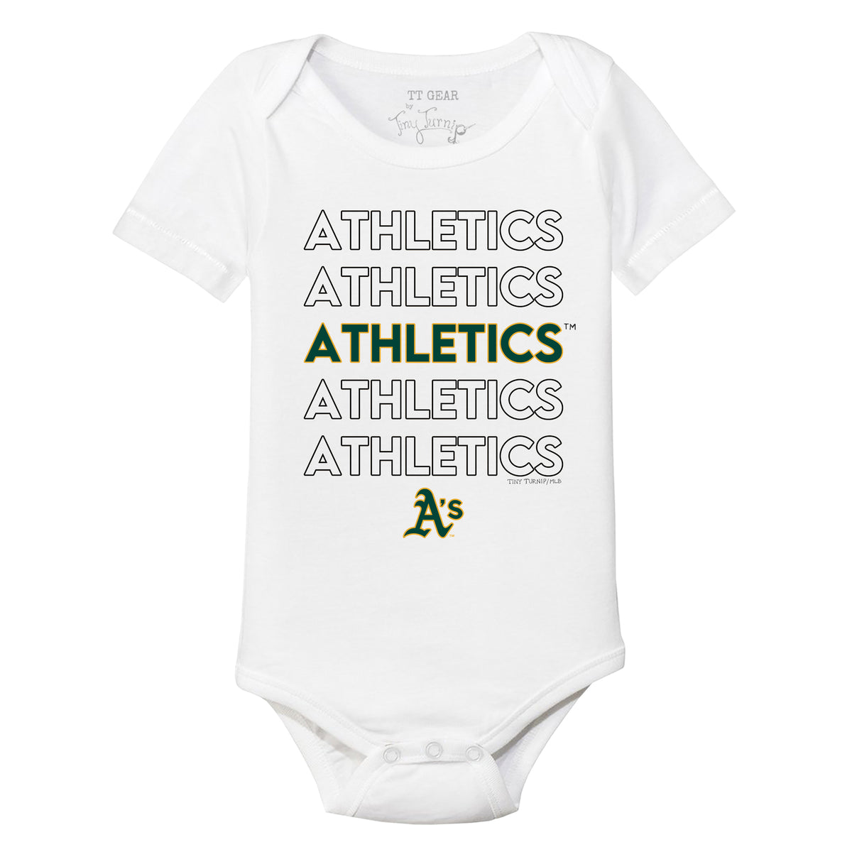 Oakland Athletics Stacked Short Sleeve Snapper