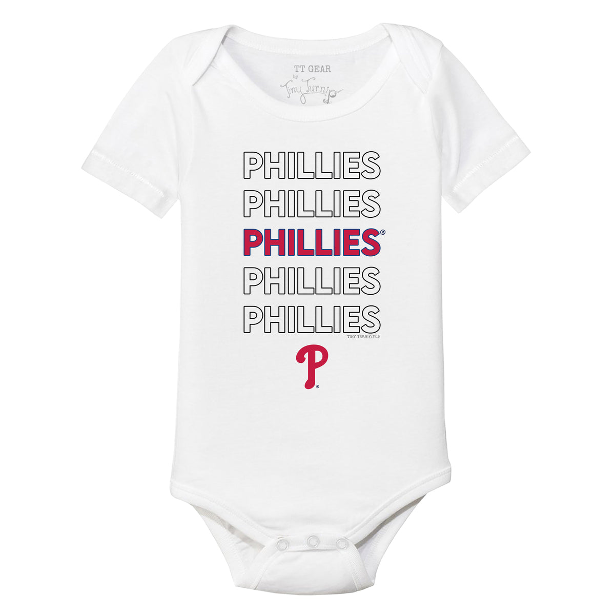 Philadelphia Phillies Stacked Short Sleeve Snapper
