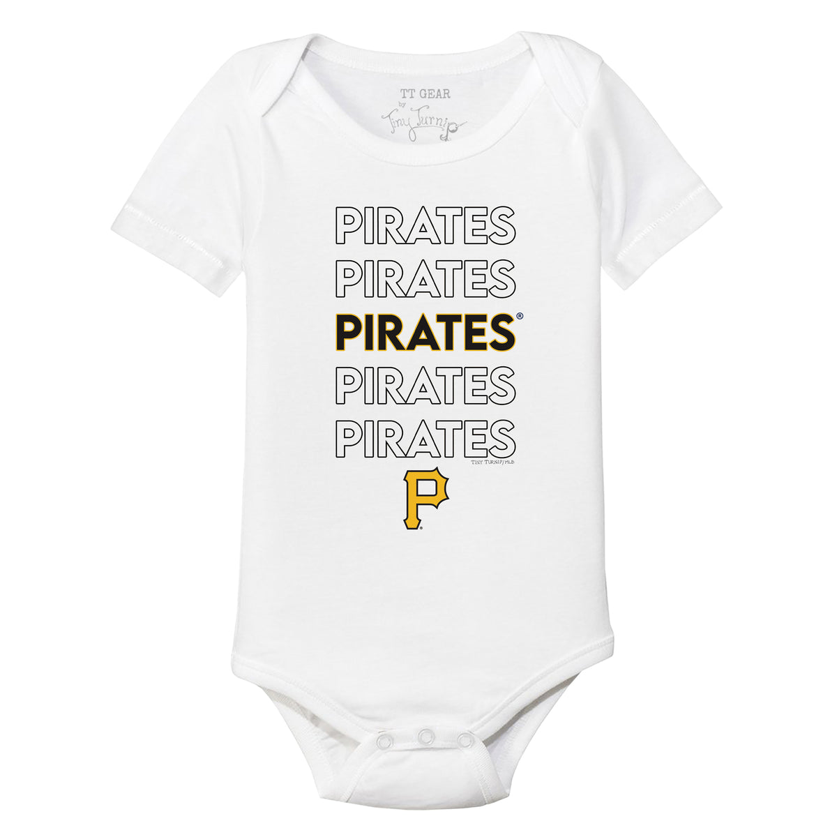 Pittsburgh Pirates Stacked Short Sleeve Snapper