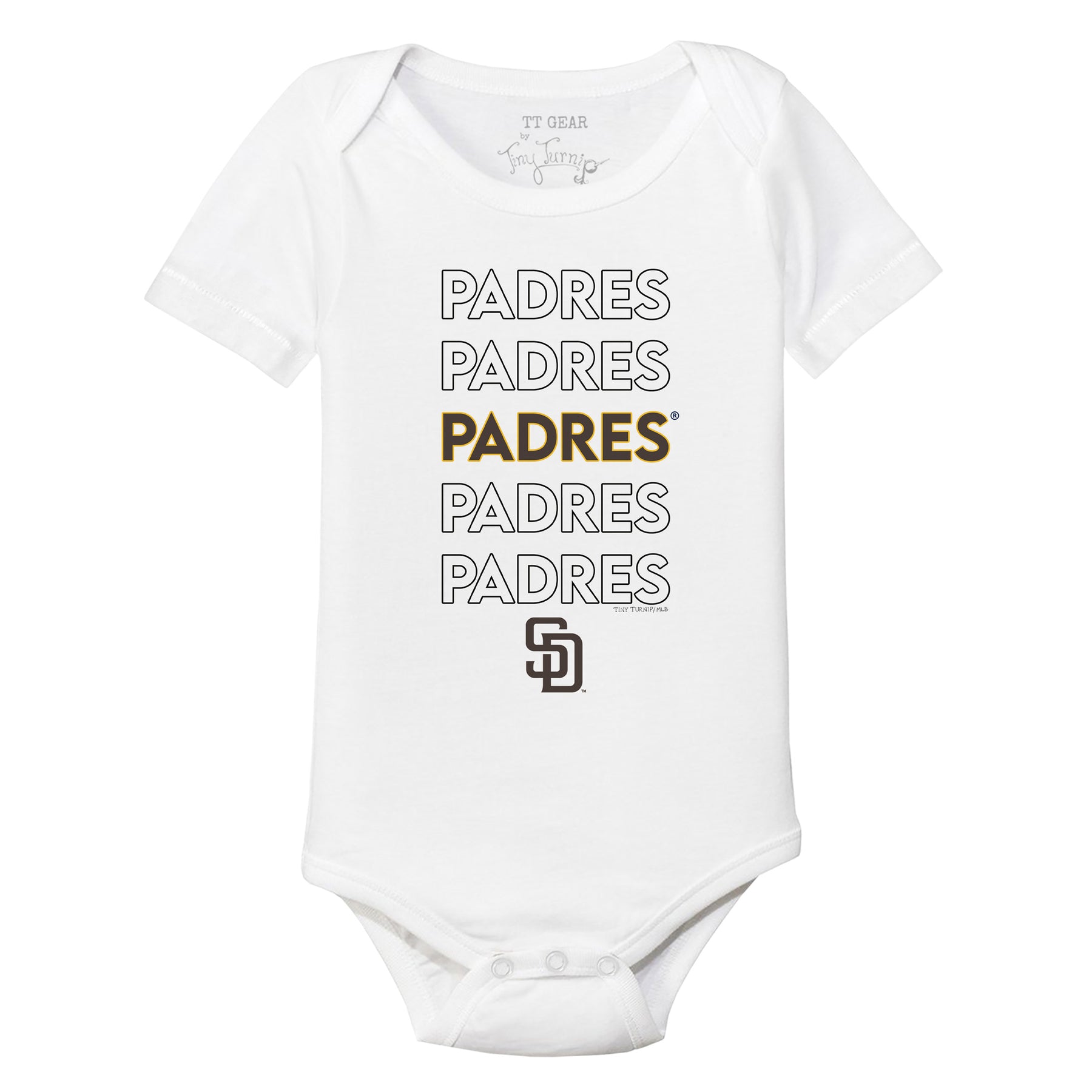 San Diego Padres Stacked Short Sleeve Snapper