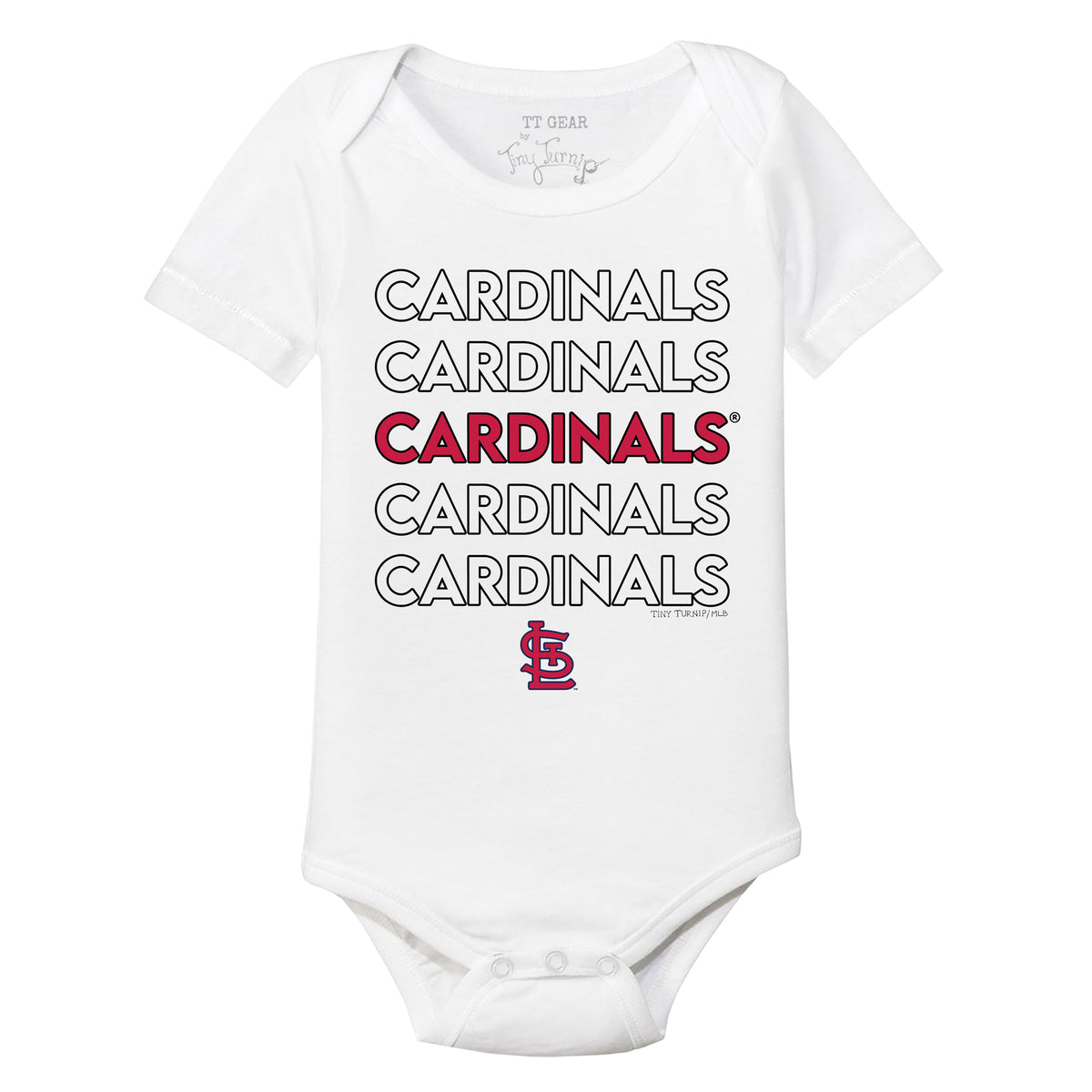 St. Louis Cardinals Stacked Short Sleeve Snapper