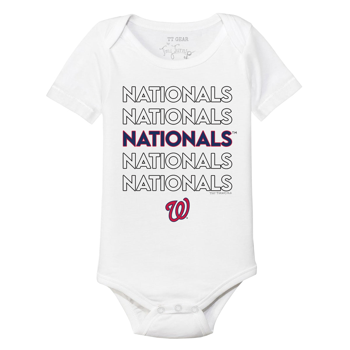 Washington Nationals Stacked Short Sleeve Snapper