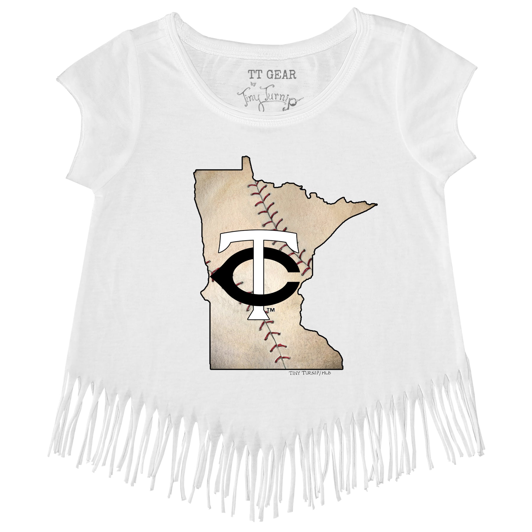 Minnesota Twins State Outline Fringe Tee