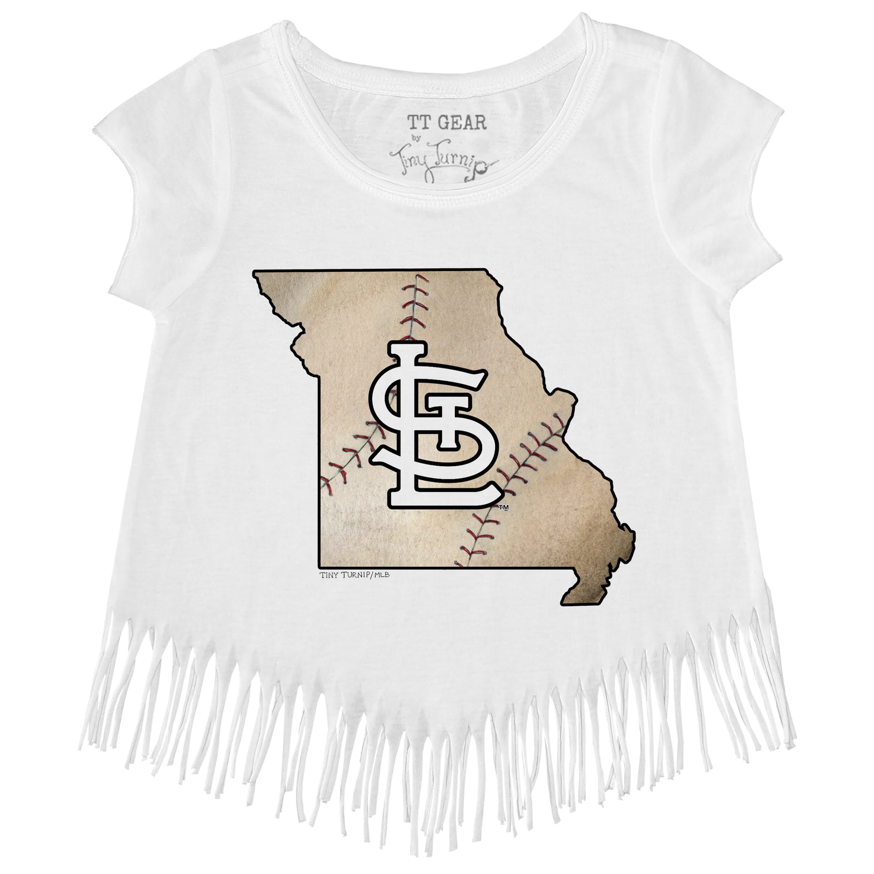 St. Louis Cardinals State Outline Fringe Tee