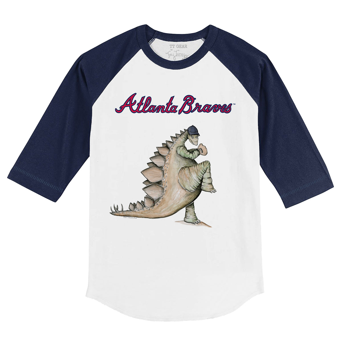 Atlanta Braves Stega 3/4 Navy Blue Sleeve Raglan