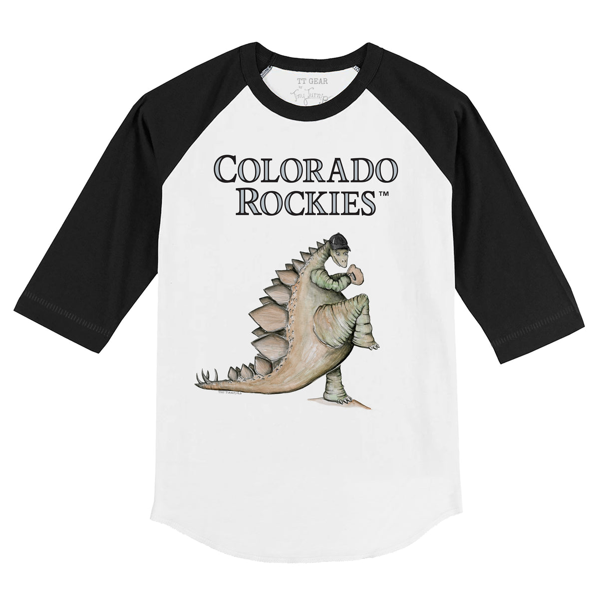 Colorado Rockies Stega 3/4 Black Sleeve Raglan