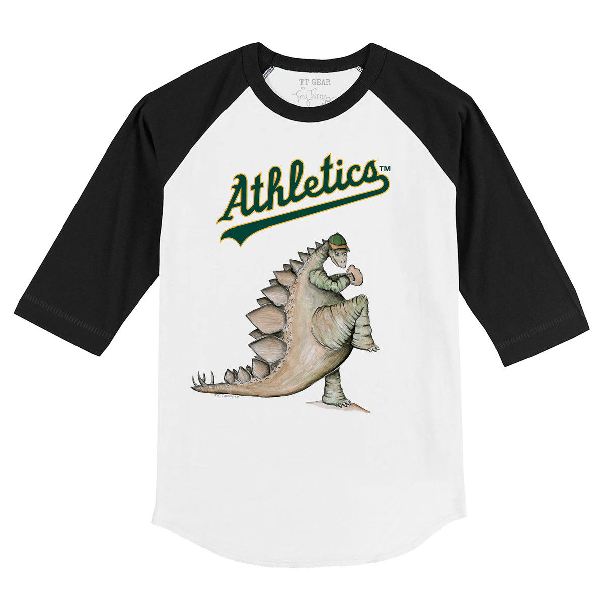 Oakland Athletics Stega 3/4 Black Sleeve Raglan