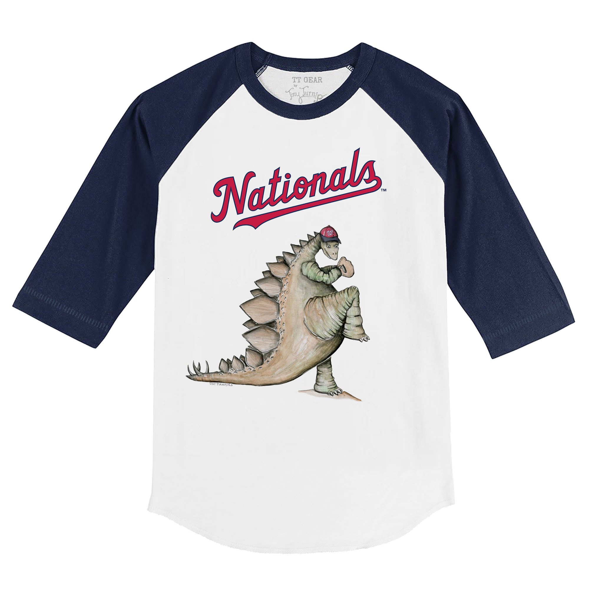 Washington Nationals Stega 3/4 Navy Blue Sleeve Raglan Youth XL (14)