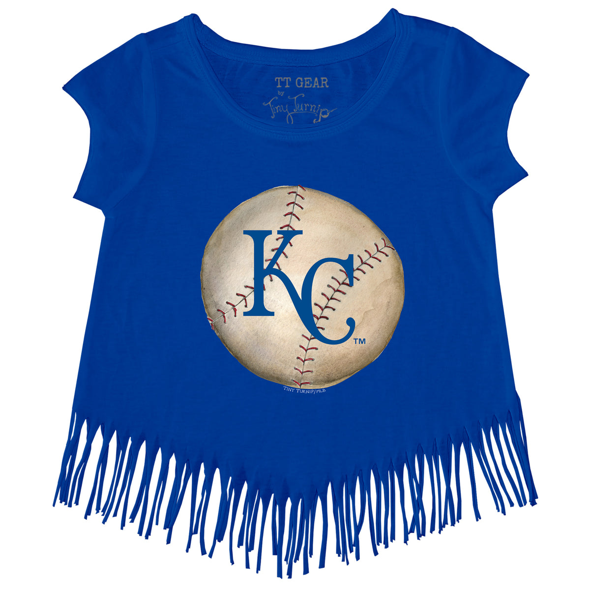 Kansas City Royals Stitched Baseball Fringe Tee