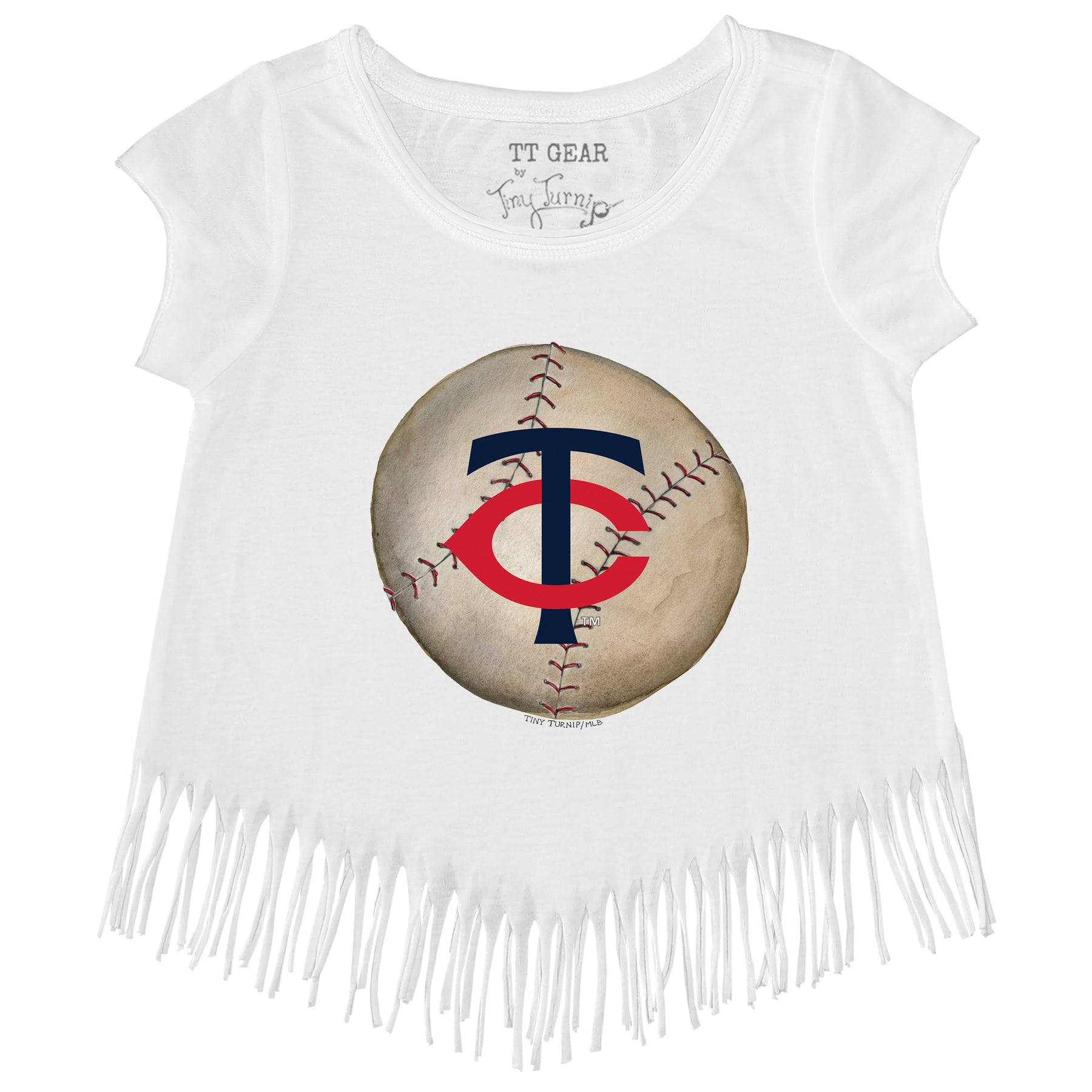 Minnesota Twins Stitched Baseball Fringe Tee