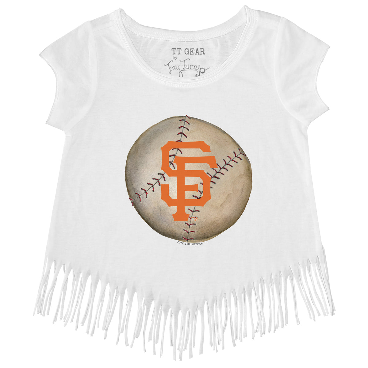 San Francisco Giants Stitched Baseball Fringe Tee