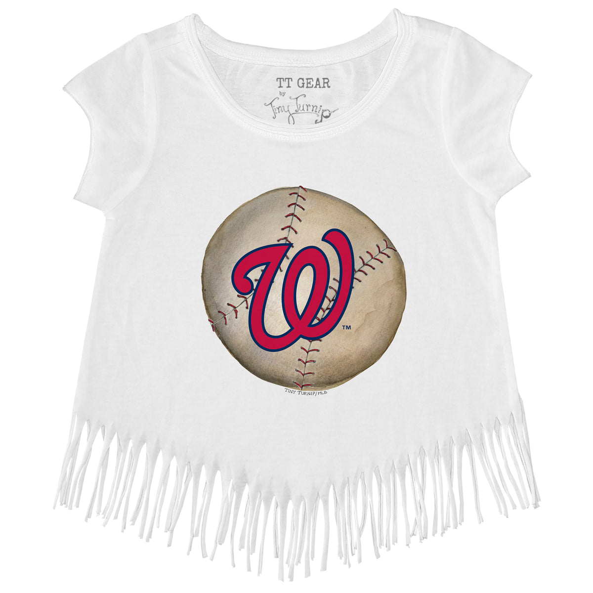 Washington Nationals Stitched Baseball Fringe Tee