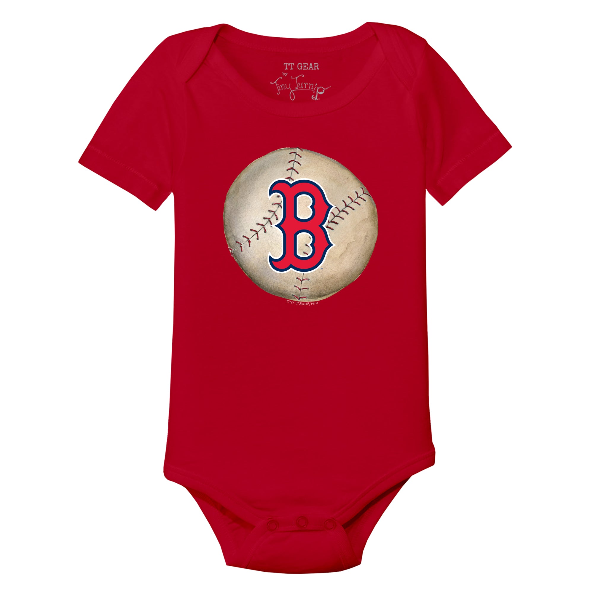 Boston Red Sox Stitched Baseball Short Sleeve Snapper 6M / Red
