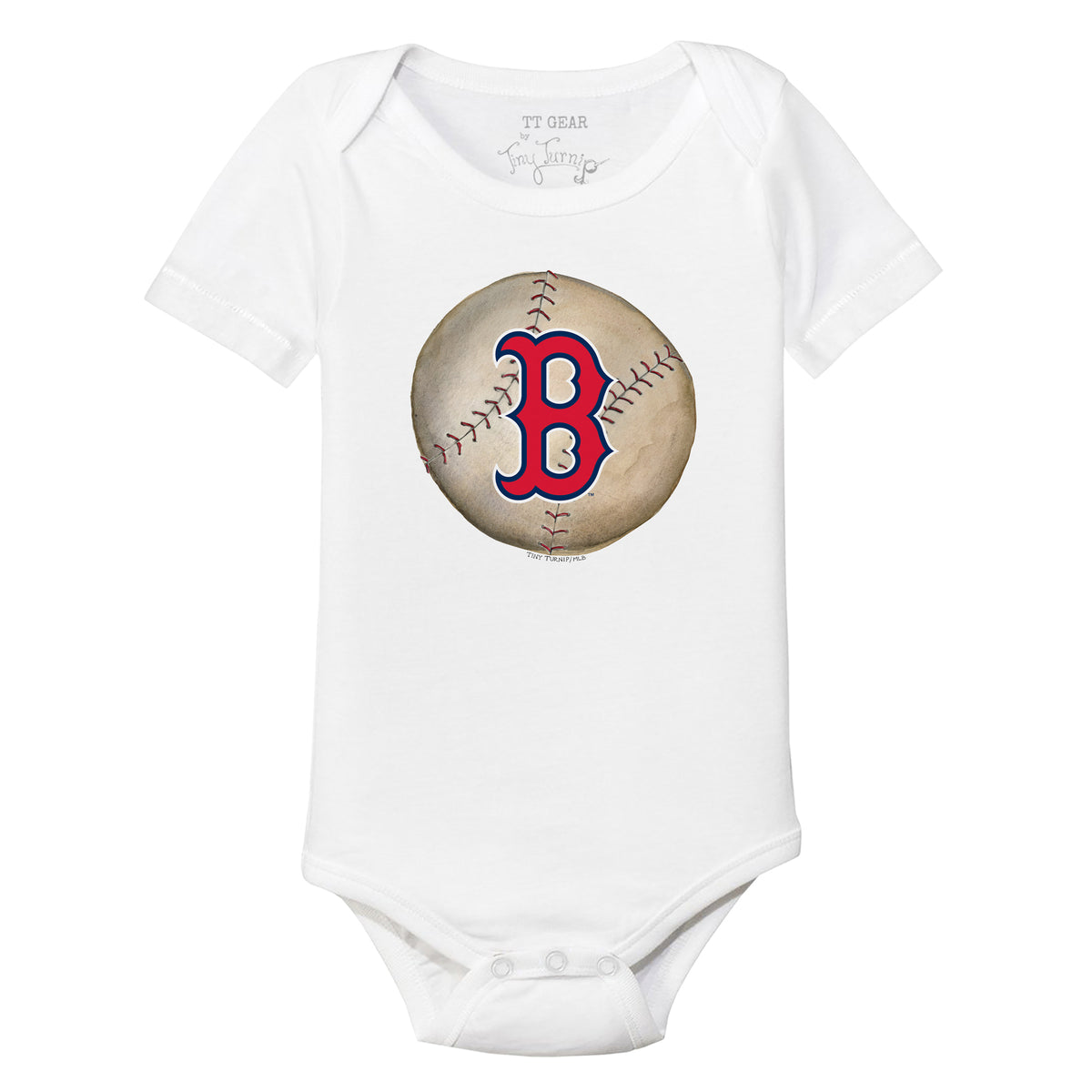 Boston Red Sox Stitched Baseball Short Sleeve Snapper