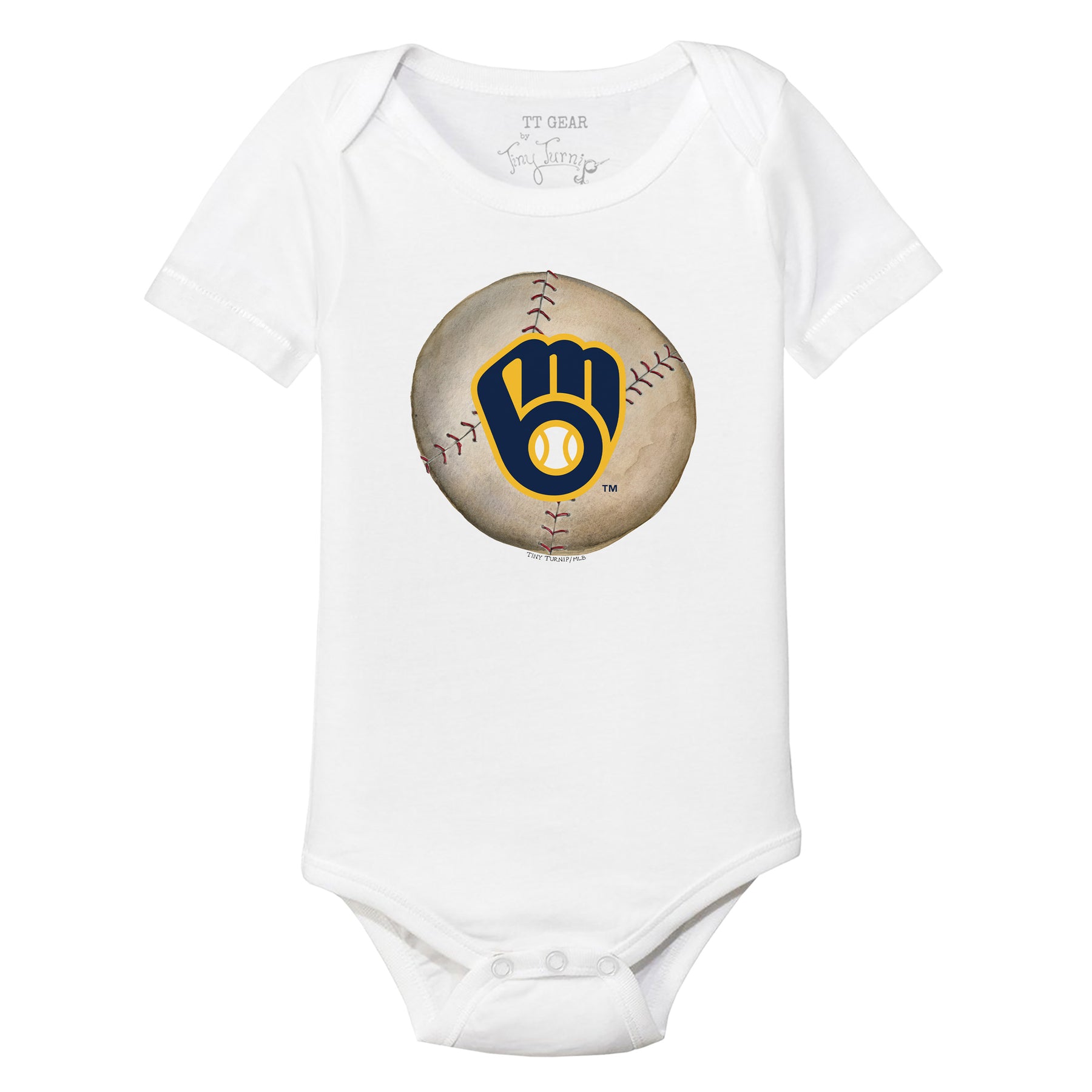 Milwaukee Brewers Stitched Baseball Short Sleeve Snapper