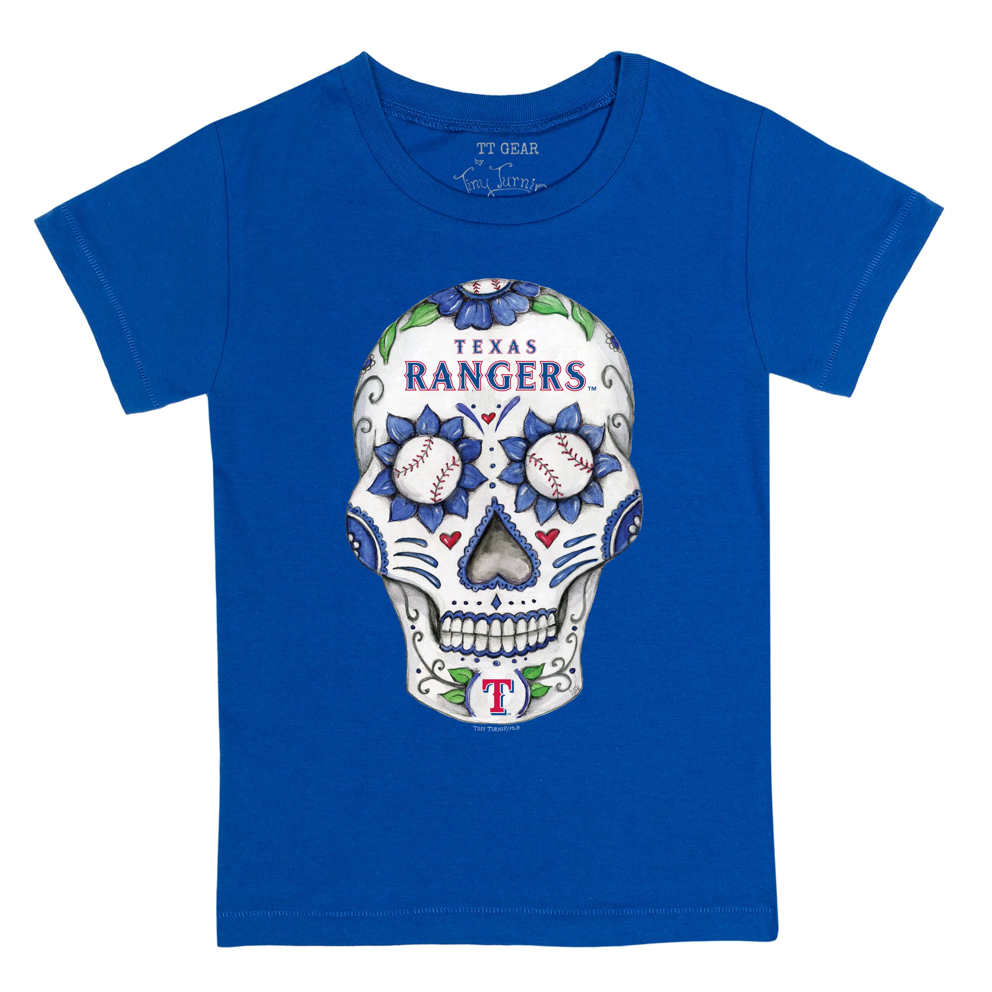 Oakland Athletics Tiny Turnip Women's Sugar Skull T-Shirt - Black