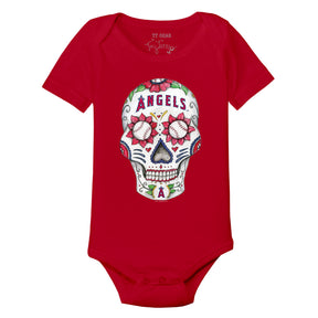 Los Angeles Angels Sugar Skull Short Sleeve Snapper
