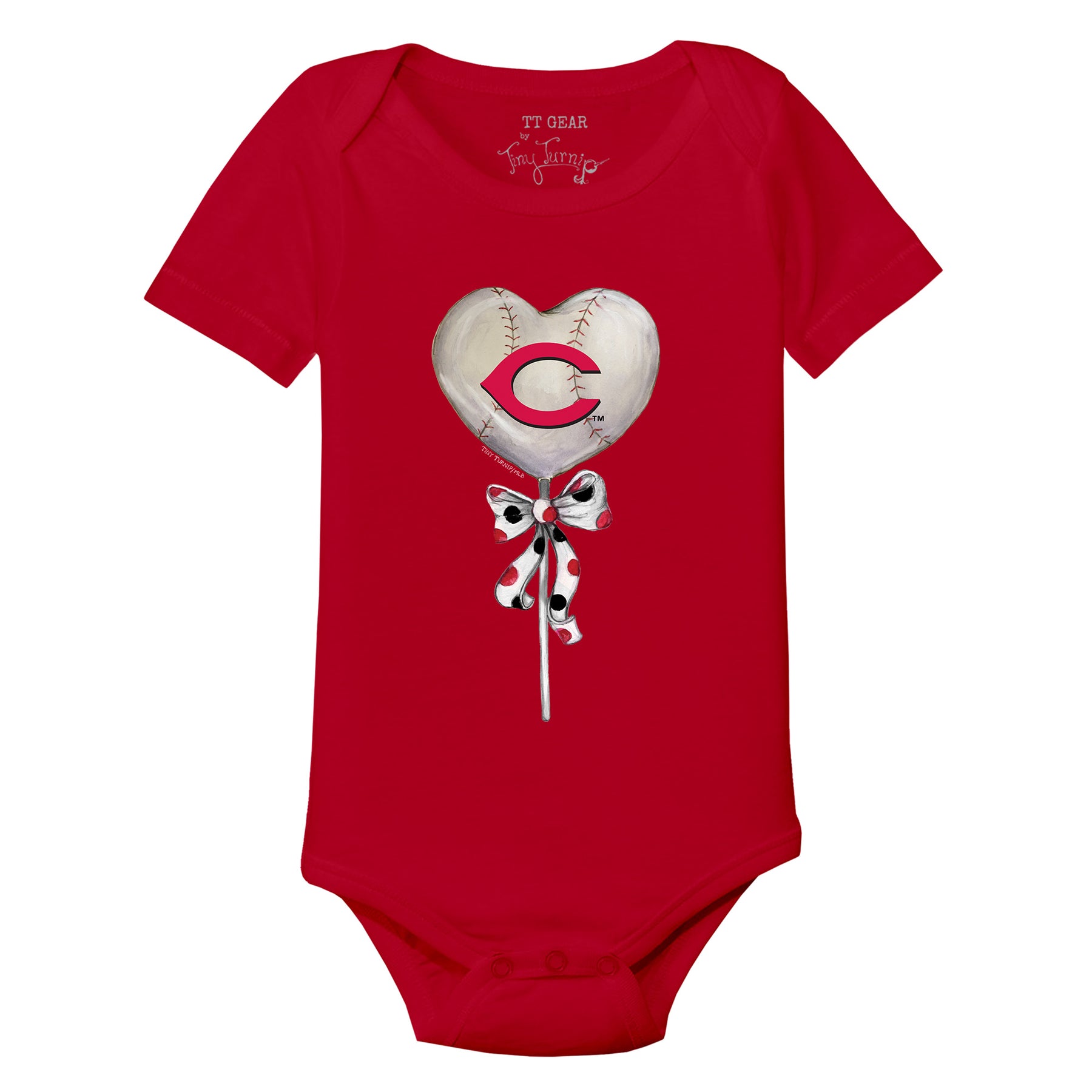 Cincinnati Reds Heart Lolly Short Sleeve Snapper
