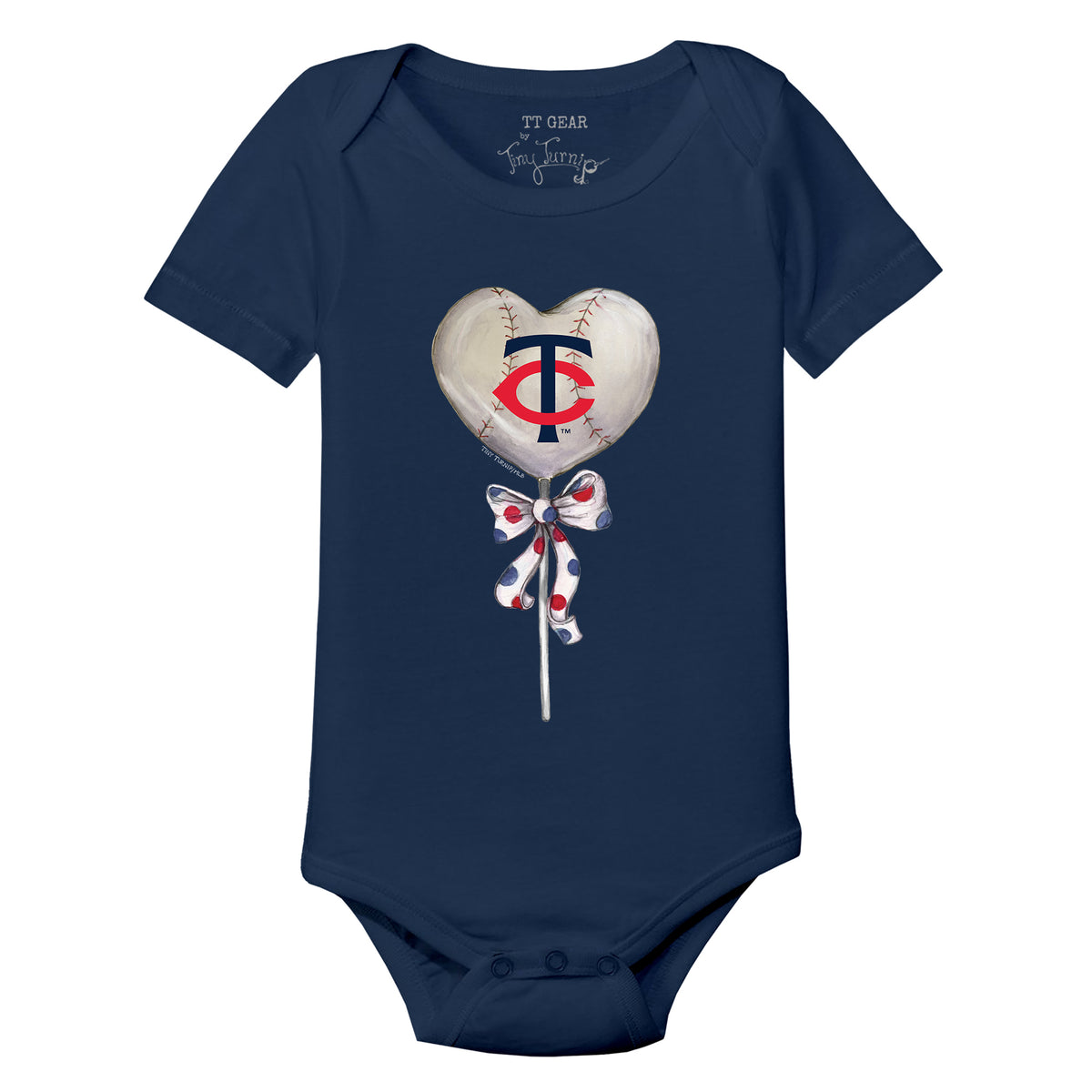 Minnesota Twins Heart Lolly Short Sleeve Snapper