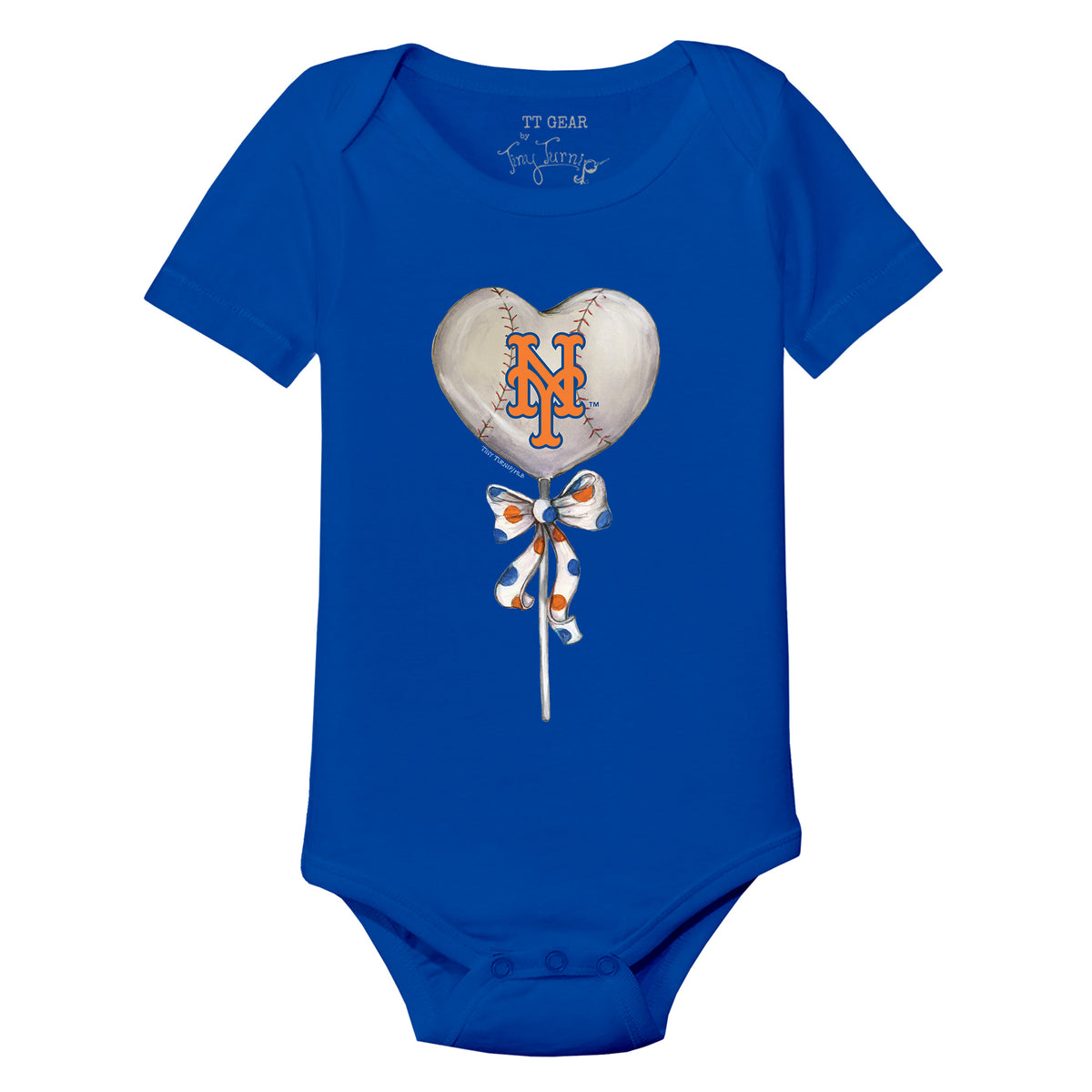 New York Mets Heart Lolly Short Sleeve Snapper