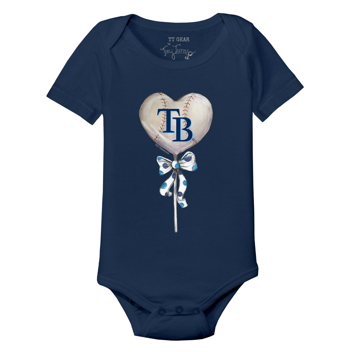 Tampa Bay Rays Heart Lolly Short Sleeve Snapper