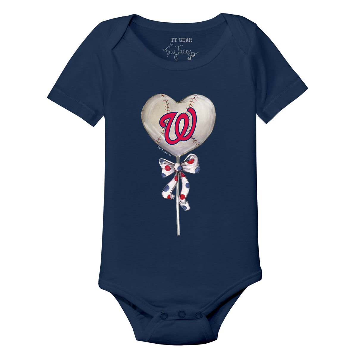 Washington Nationals Heart Lolly Short Sleeve Snapper