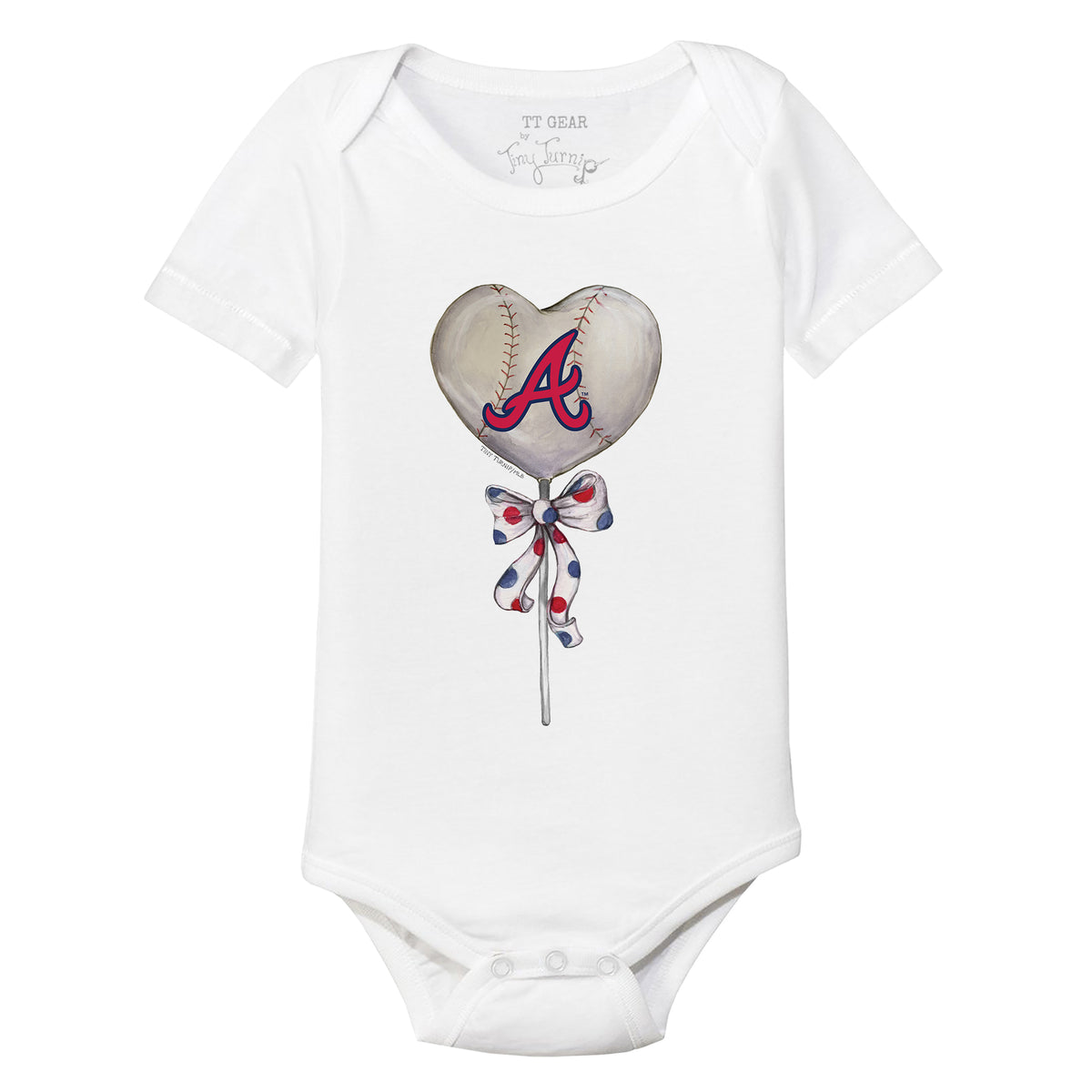 Atlanta Braves Heart Lolly Short Sleeve Snapper