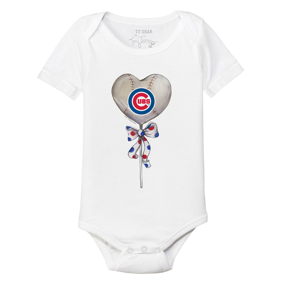 Chicago Cubs Heart Lolly Short Sleeve Snapper