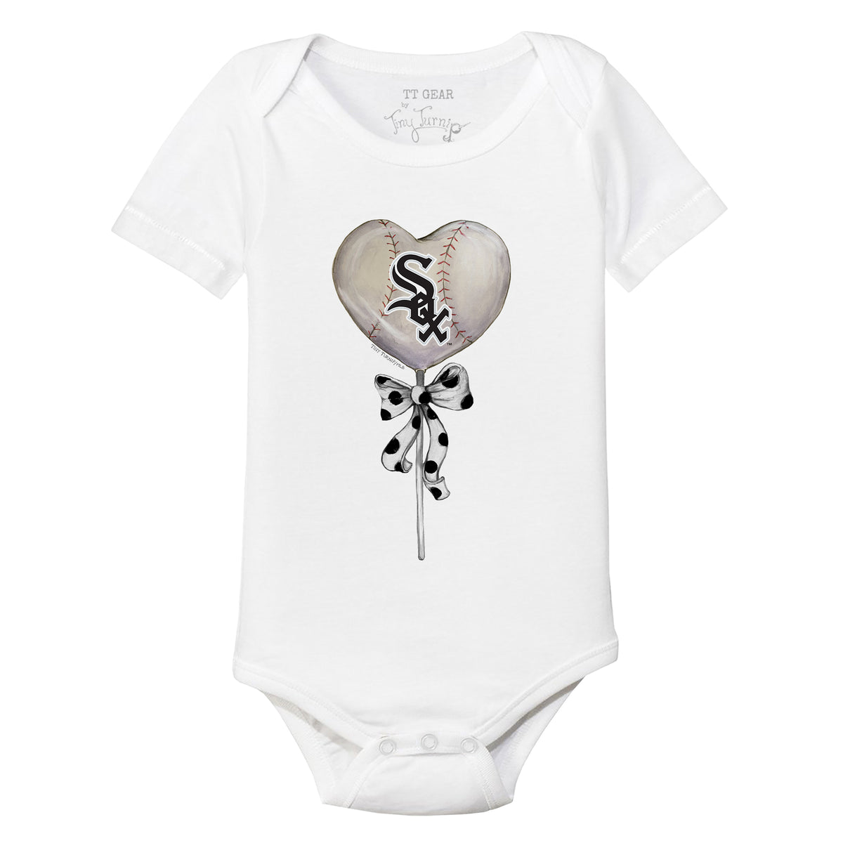 Chicago White Sox Heart Lolly Short Sleeve Snapper