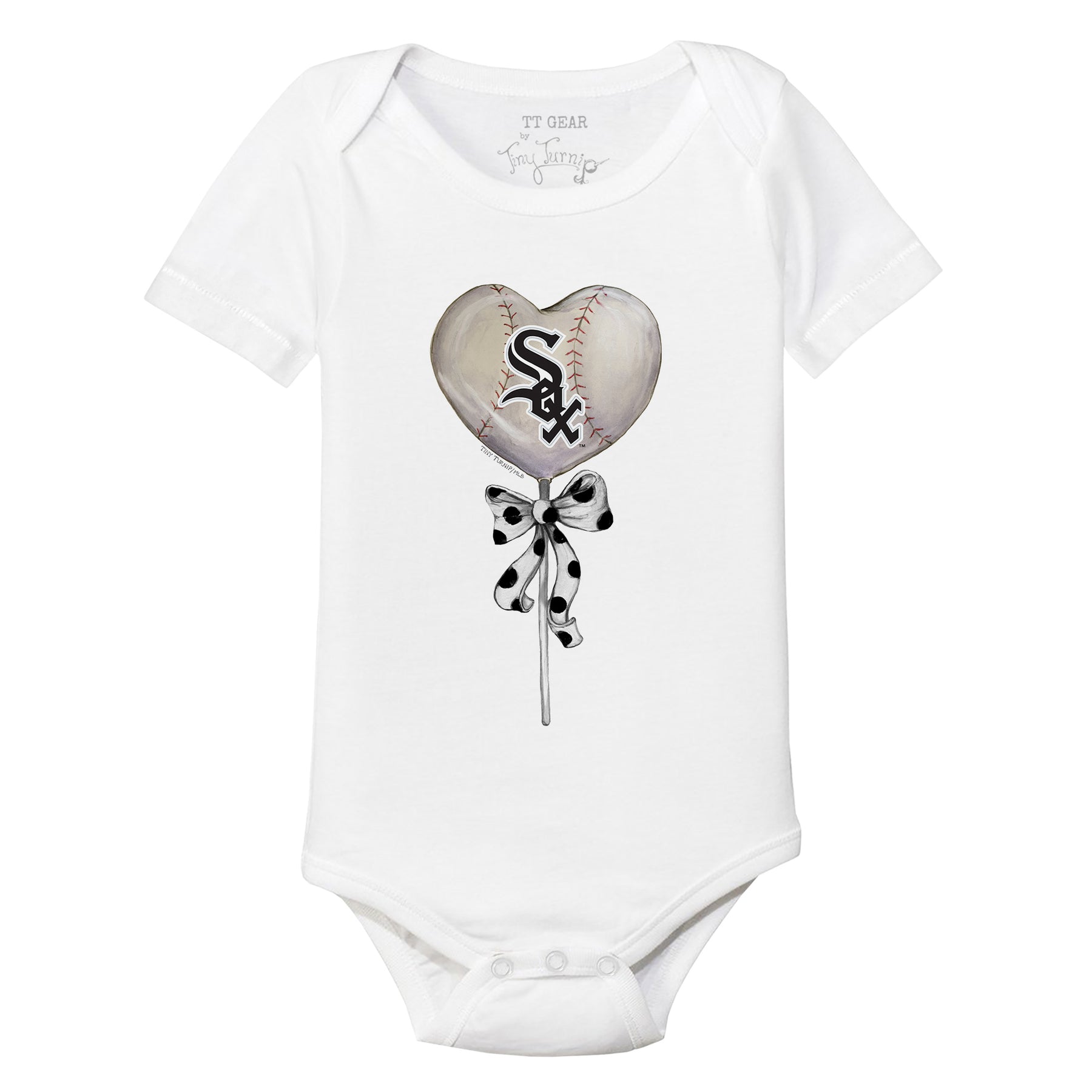 Chicago White Sox Heart Lolly Short Sleeve Snapper