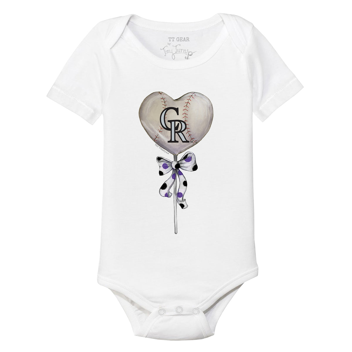 Colorado Rockies Heart Lolly Short Sleeve Snapper