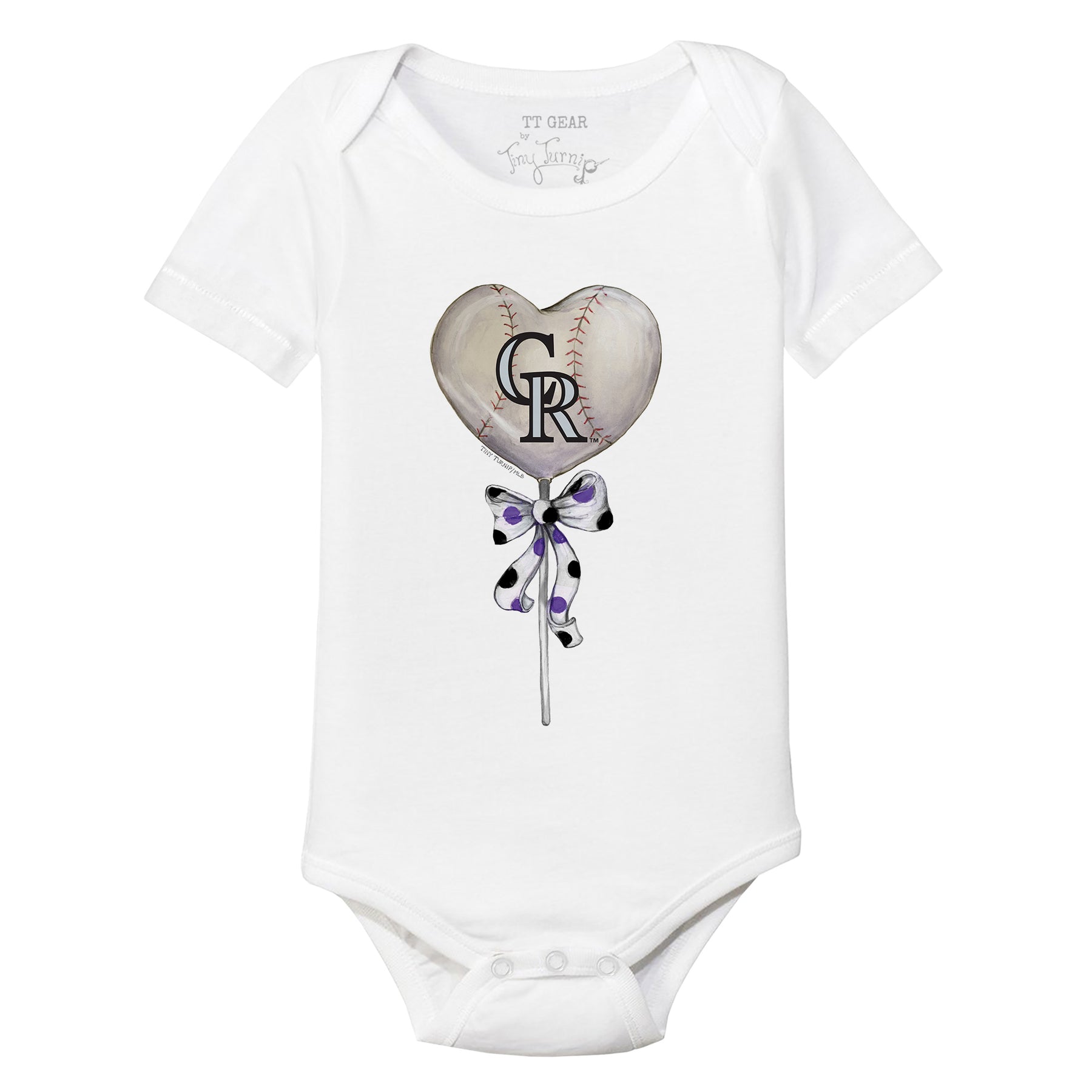 Colorado Rockies Heart Lolly Short Sleeve Snapper