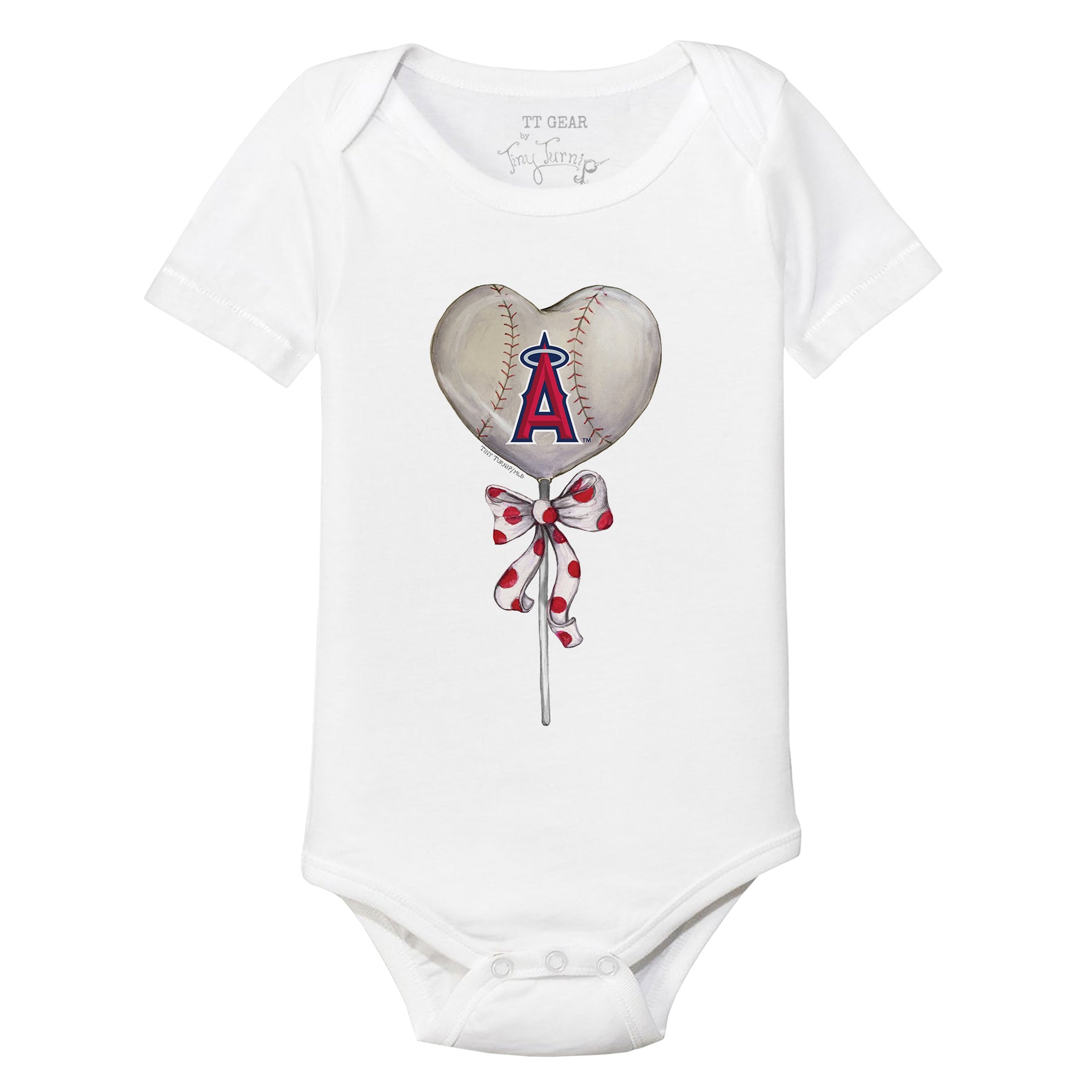 Los Angeles Angels Heart Lolly Short Sleeve Snapper