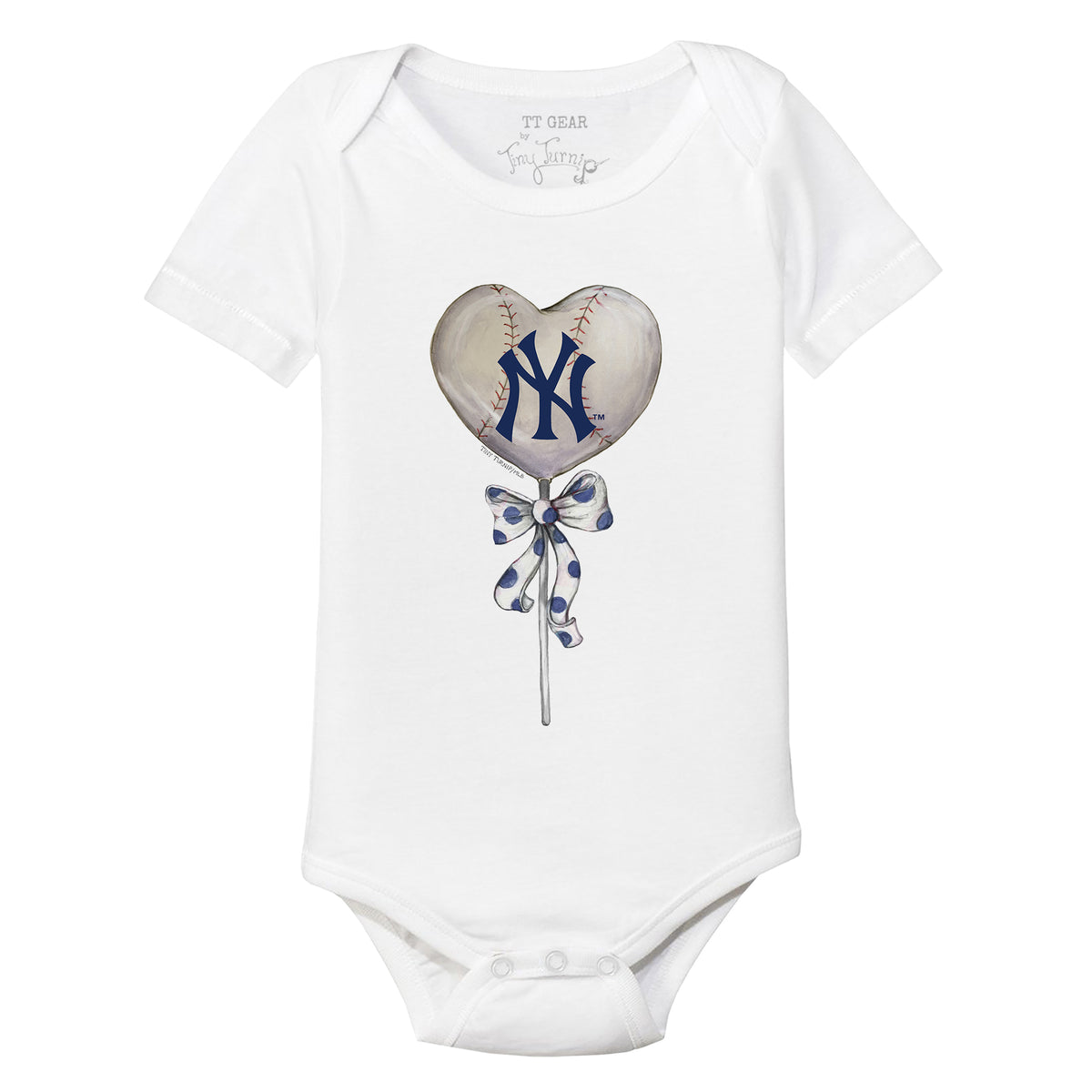 New York Yankees Heart Lolly Short Sleeve Snapper