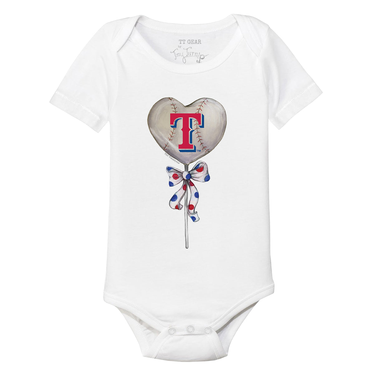 Texas Rangers Heart Lolly Short Sleeve Snapper