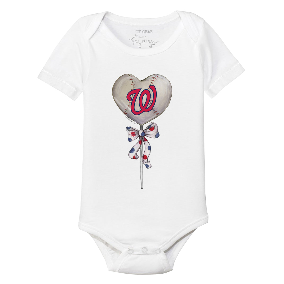 Washington Nationals Heart Lolly Short Sleeve Snapper
