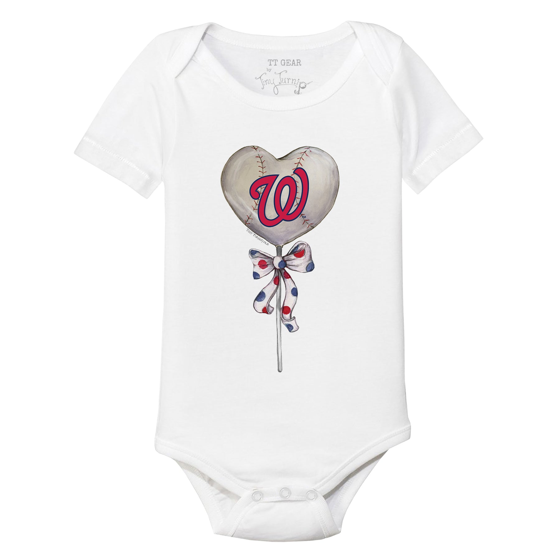 Washington Nationals Heart Lolly Short Sleeve Snapper