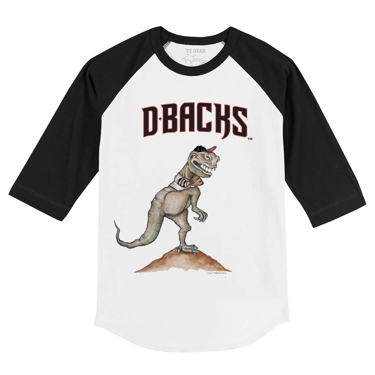 Arizona Diamondbacks TT Rex 3/4 Black Sleeve Raglan