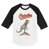 Baltimore Orioles TT Rex 3/4 Black Sleeve Raglan